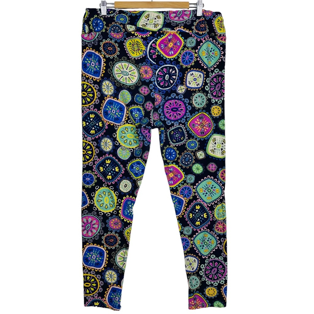 Lularoe Patchwork Geometric Multicolored High Ris… - image 3